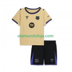 Camisola FC Barcelona Criança Equipamento Segundo 2025-2026 Manga Curta
